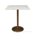 Modern Square Dining Table with Marble Top